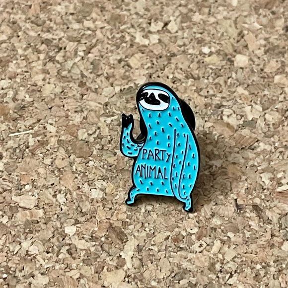 Party Animal Sloth Enamel Pin - Picture 3 of 5